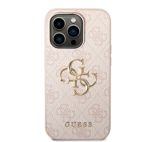 Guess PU 4G Metal Logo Apple iPhone 14 hátlap tok, rózsaszín -  iPhone 13/14 tok a Domshop kínálatából
