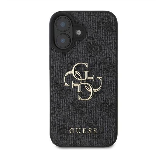 Guess PU 4G Metal Logo Apple iPhone 16 Plus hátlap tok, szürke -  iPhone 16 Plus tok a Domshop kínálatából
