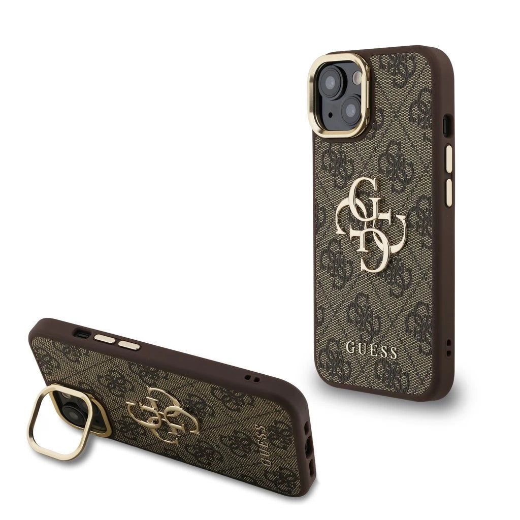 Guess PU 4G Metal Logo Stand Camera Frame tok iPhone 14 készülékhez barna -  iPhone 13/14 tok a Domshop kínálatából