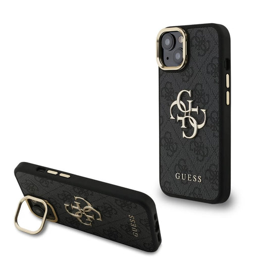 Guess PU 4G Metal Logo Stand Camera Frame tok iPhone 15 készülékhez fekete -  iPhone 15 tok a Domshop kínálatából