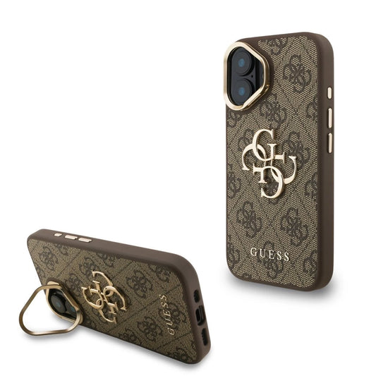Guess PU 4G Metal Logo Stand Camera Frame tok iPhone 16 készülékhez barna -  iPhone 16 tok a Domshop kínálatából