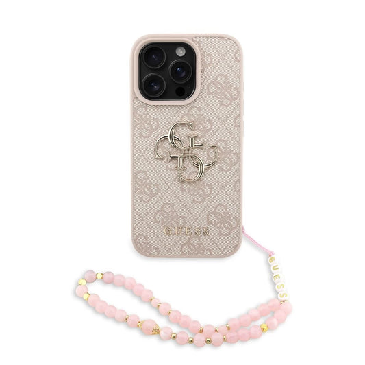 Guess PU 4G Metal Logo Strap tok iPhone 16 Pro Max készülékhez rózsaszín -  iPhone 16 Pro Max tok a Domshop kínálatából