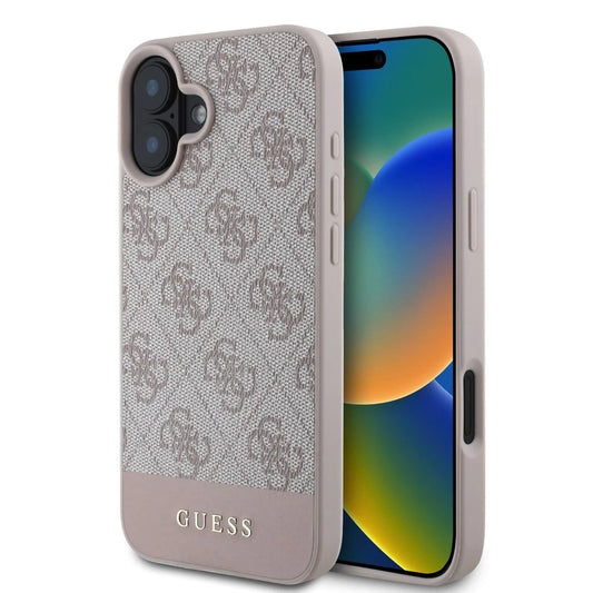 Guess PU 4G Stripe tok iPhone 16 készülékhez rózsaszín -  iPhone 16 tok a Domshop kínálatából
