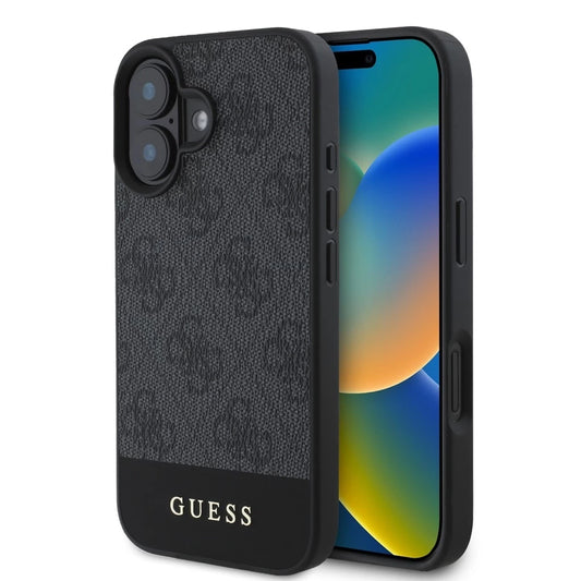 Guess PU 4G Stripe tok iPhone 16 készülékhez szürke -  iPhone 16 tok a Domshop kínálatából