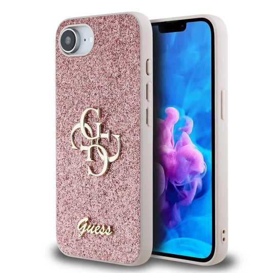 Guess PU Fixed Glitter 4G Metal Logo tok iPhone 16e készülékhez rózsaszín -  iPhone 16e tok a Domshop kínálatából