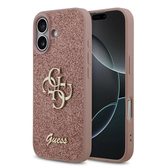Guess PU Fixed Glitter 4G Metal Logo tok iPhone 17 készülékhez rózsaszín -  iPhone 17 tok a Domshop kínálatából