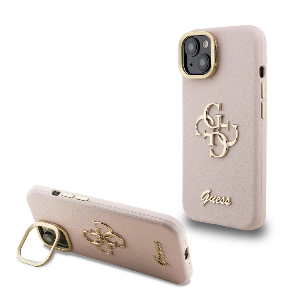Guess PU Grained 4G Logo Stand Camera Frame Tok iPhone 13 készülékhez rózsaszín -  iPhone 13/14 tok a Domshop kínálatából