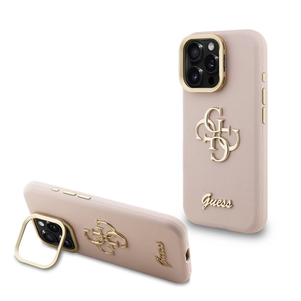 Guess PU Grained 4G Logo Stand Camera Frame tok iPhone 15 Pro készülékhez rózsaszín -  iPhone 15 Pro tok a Domshop kínálatából