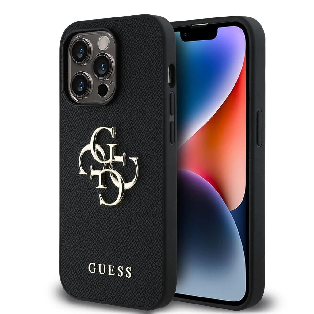 Guess PU Grained 4G Metal Logo tok iPhone 14 Pro készülékhez fekete -  iPhone 14 Pro tok a Domshop kínálatából