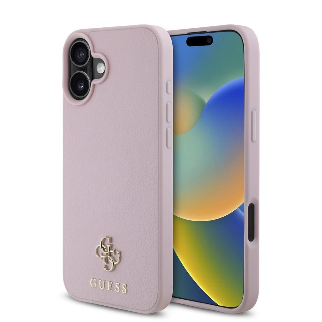 Guess PU Grained 4G Small Metal Logo MagSafe tok iPhone 16 Plus készülékhez rózsaszín -  iPhone 16 Plus tok a Domshop kínálatából