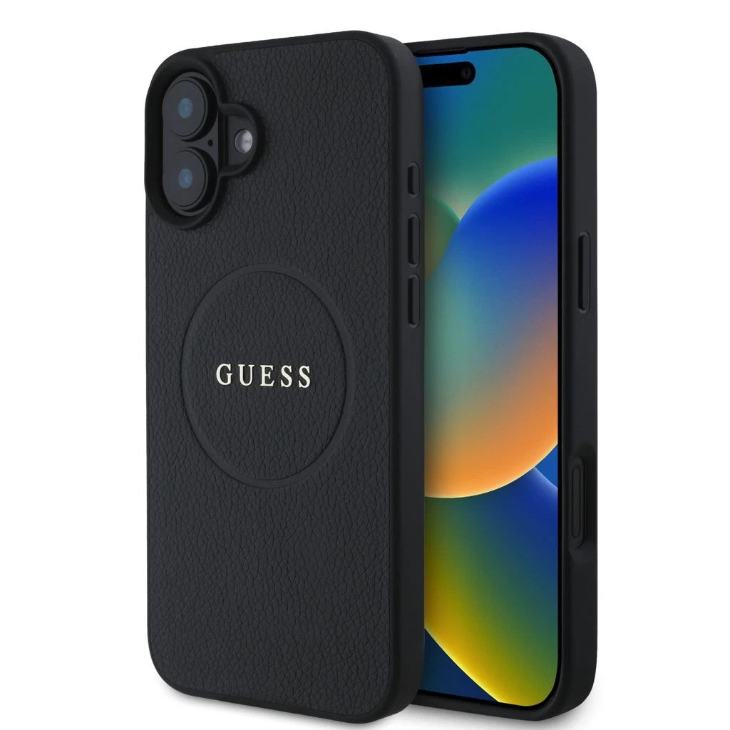 Guess PU Grained Classic Logo MagSafe tok iPhone 16 készülékhez fekete -  iPhone 16 tok a Domshop kínálatából