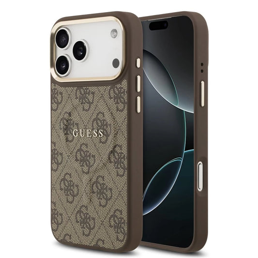 Guess PU Leather 4G Gold Frame MagSafe tok iPhone 17 Pro Max készülékhez barna -  iPhone 17 Pro Max tok a Domshop kínálatából