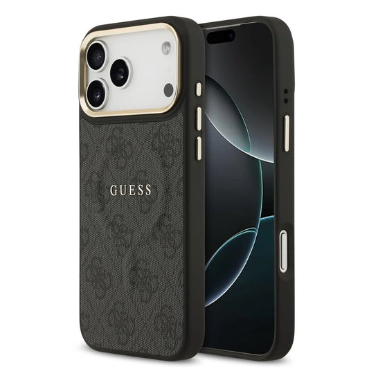 Guess PU Leather 4G Gold Frame MagSafe tok iPhone 17 Pro Max készülékhez fekete -  iPhone 17 Pro Max tok a Domshop kínálatából