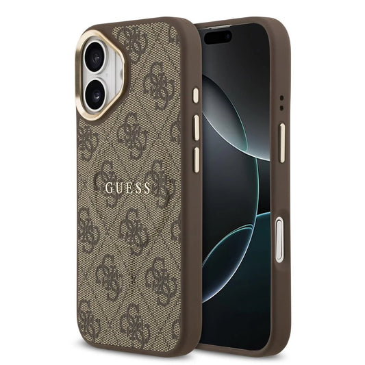 Guess PU Leather 4G Gold Frame MagSafe tok iPhone 17 készülékhez barna -  iPhone 17 tok a Domshop kínálatából