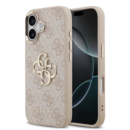 Guess PU Leather 4G Metal Logo Gold Frame tok iPhone 17 készülékhez rózsaszín -  iPhone 17 tok a Domshop kínálatából