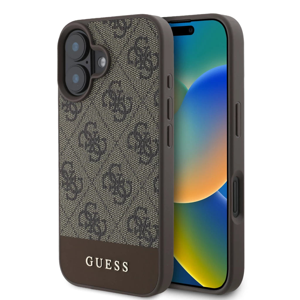 Guess tok Barna Apple iPhone 16 készülékhez GUHCP16SG4GLBR -  iPhone 16 tok a Domshop kínálatából