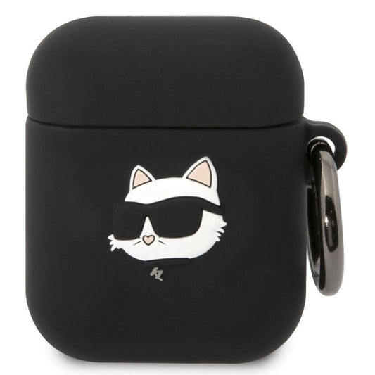 Karl Lagerfeld 3D Logo NFT Choupette Head Apple AirPods 1/2 szilikon tok, fekete -  AirPods 1/2 tok a Domshop kínálatából