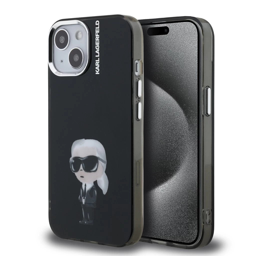 Karl Lagerfeld IML Aquarelle Karl tok iPhone 15 készülékhez fekete -  iPhone 15 tok a Domshop kínálatából
