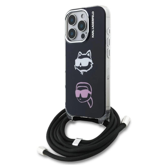 Karl Lagerfeld IML Crossbody K&CH Heads tok iPhone 16 Pro készülékhez fekete -  iPhone 17 tok a Domshop kínálatából