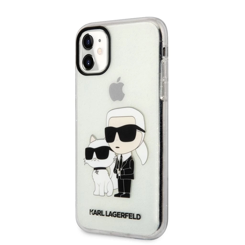Karl Lagerfeld IML Glitter Karl and Choupette NFT tok iPhone 11 készülékhez átlátszó -  iPhone 11 tok a Domshop kínálatából