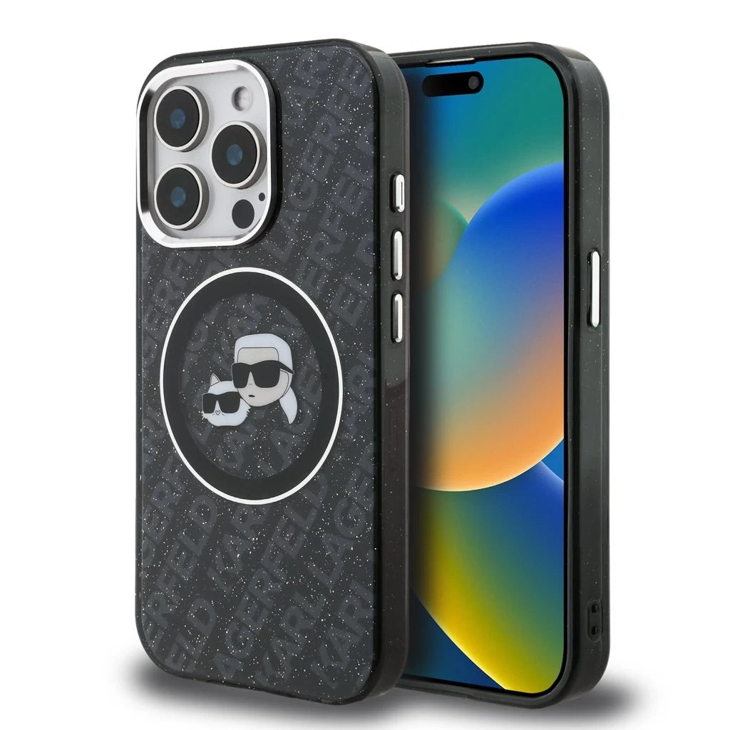 Karl Lagerfeld IML K&CH Heads Repeated Logo MagSafe tok iPhone 15 Pro Max készülékhez fekete -  iPhone 15 Pro Max tok a Domshop kínálatából