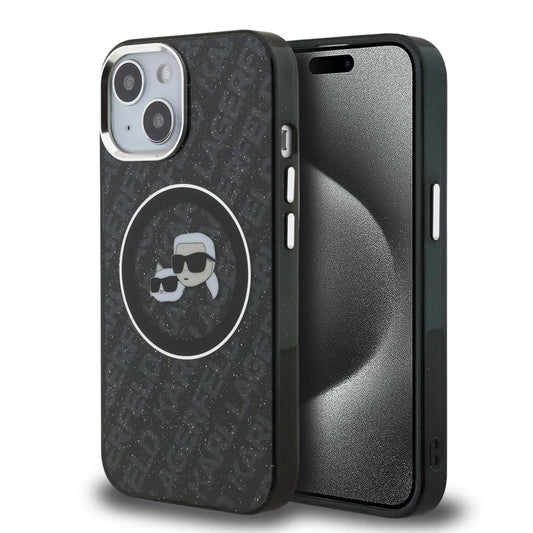 Karl Lagerfeld IML K&CH Heads Repeated Logo MagSafe tok iPhone 15 készülékhez fekete -  iPhone 15 tok a Domshop kínálatából