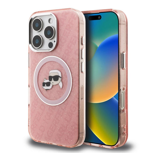 Karl Lagerfeld IML K&CH Heads Repeated Logo MagSafe tok iPhone 16 Pro Max készülékhez rózsaszín -  iPhone 16 Pro Max tok a Domshop kínálatából