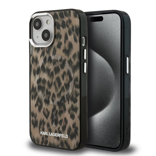 Karl Lagerfeld IML Leopard MagSafe tok iPhone 15 készülékhez barna -  iPhone 15 tok a Domshop kínálatából
