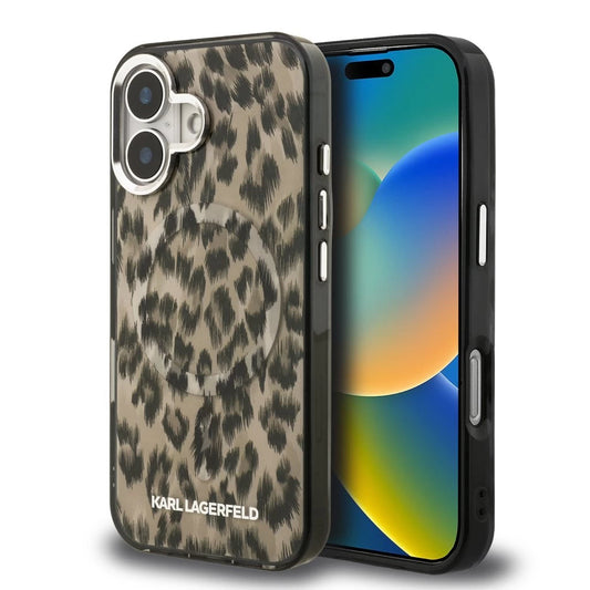Karl Lagerfeld IML Leopard MagSafe tok iPhone 16 készülékhez barna -  iPhone 16 tok a Domshop kínálatából