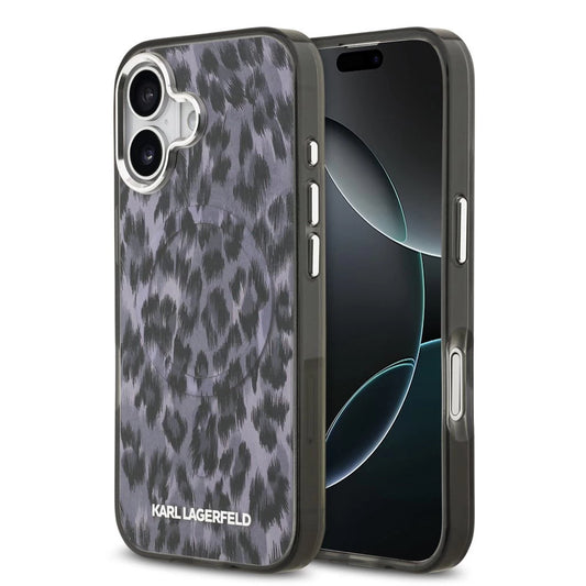 Karl Lagerfeld IML Leopard MagSafe tok iPhone 17 készülékhez szürke -  iPhone 17 tok a Domshop kínálatából