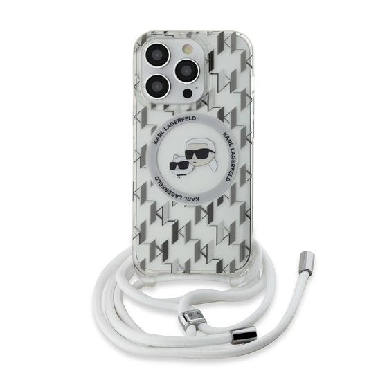 Karl Lagerfeld IML Monogram Crossbody K&CH Heads MagSafe tok iPhone 14 Pro Max készülékhez átlátszó -  iPhone 14 Pro Max tok a Domshop kínálatából