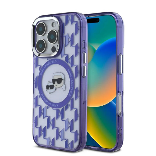 Karl Lagerfeld IML Monogram K&CH Heads MagSafe tok iPhone 16 Pro készülékhez lila -  iPhone 16 Pro tok a Domshop kínálatából