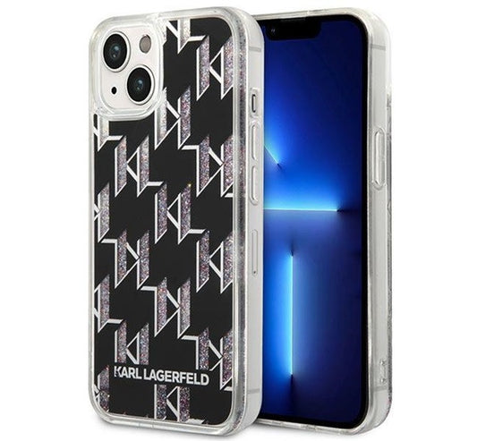 Karl Lagerfeld Liquid Glitter Monogram Apple iPhone 14 Plus hátlap tok, fekete -  iPhone 14 Plus tok a Domshop kínálatából