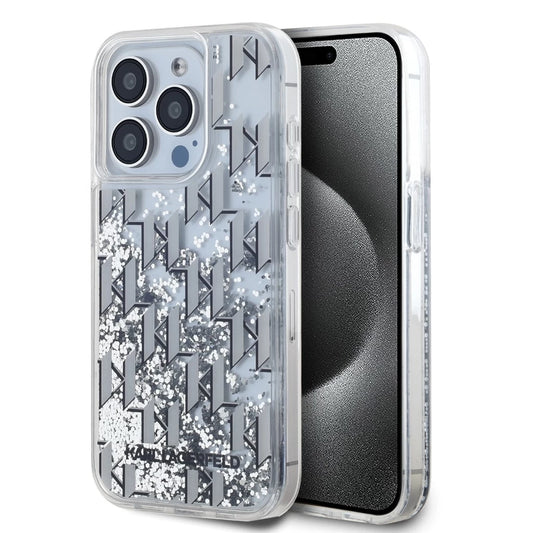 Karl Lagerfeld Liquid Glitter Monogram Gradient tok iPhone 15 Pro Max készülékhez fehér -  iPhone 15 Pro Max tok a Domshop kínálatából