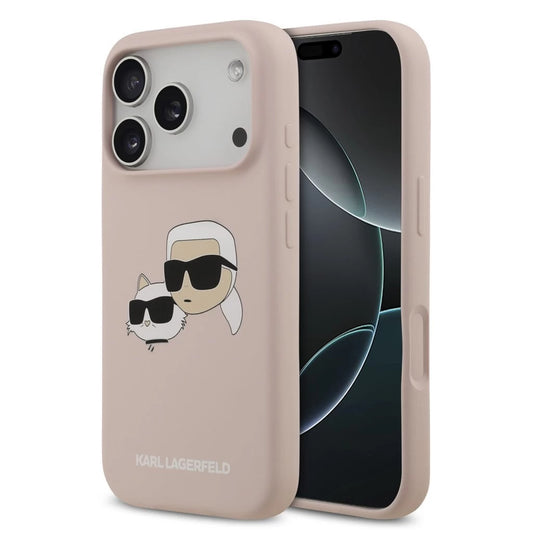 Karl Lagerfeld Liquid Silicone Double Heads MagSafe hátsó tok iPhone 17 Pro készülékhez rózsaszín -  iPhone 17 Pro tok a Domshop kínálatából