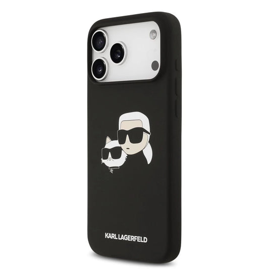 Karl Lagerfeld Liquid Silicone Double Heads MagSafe tok iPhone 17 Pro Max készülékhez fekete -  iPhone 17 Pro Max tok a Domshop kínálatából