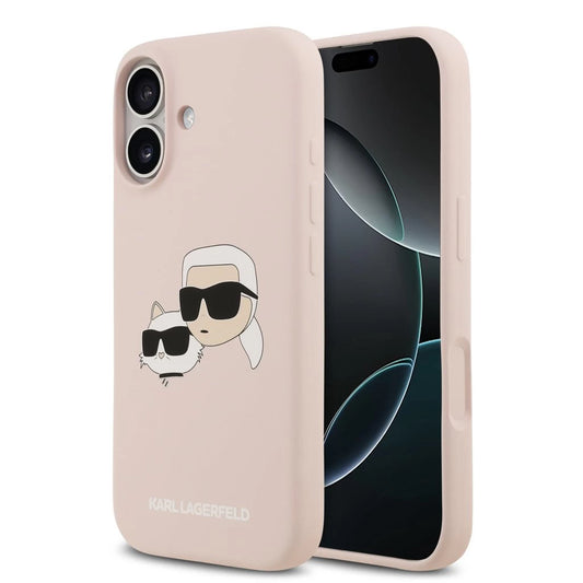 Karl Lagerfeld Liquid Silicone Double Heads MagSafe tok iPhone 17 készülékhez rózsaszín -  iPhone 17 tok a Domshop kínálatából