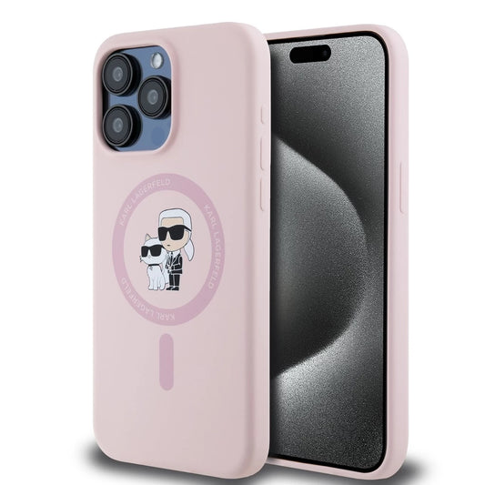 Karl Lagerfeld Liquid Silicone Karl and Choupette MagSafe tok iPhone 15 Pro készülékhez rózsaszín -  iPhone 15 Pro tok a Domshop kínálatából
