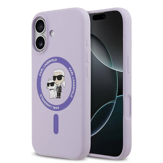 Karl Lagerfeld Liquid Silicone Karl and Choupette MagSafe tok iPhone 17 készülékhez lila -  iPhone 17 tok a Domshop kínálatából