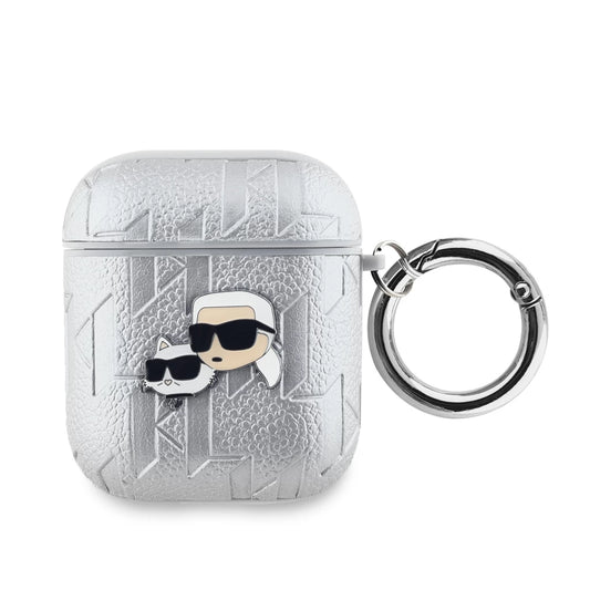 Karl Lagerfeld PU Embossed Karl and Choupette Heads tok AirPods 1/2 készülékhez ezüst -  AirPods 1/2 tok a Domshop kínálatából
