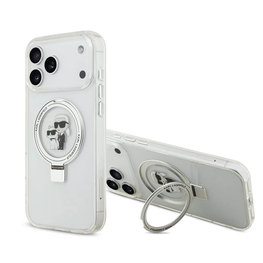 Karl Lagerfeld Ringstand Karl and Choupette MagSafe tok iPhone 17 Pro Max készülékhez fehér -  iPhone 17 Pro Max tok a Domshop kínálatából