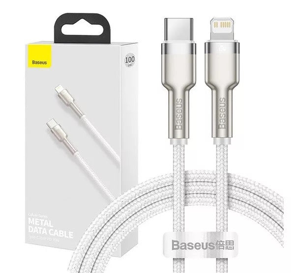 Baseus Baseus Cafule USB-C - Lightning kábel, 20W, 1m, fehér – Lightning kábel a Baseus kínálatából | Domshop