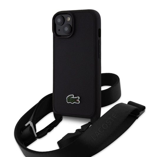 Lacoste Iconic Petit Pique Crossbody Strap Woven Logo tok iPhone 15 készülékhez fekete -  iPhone 15 tok a Domshop kínálatából