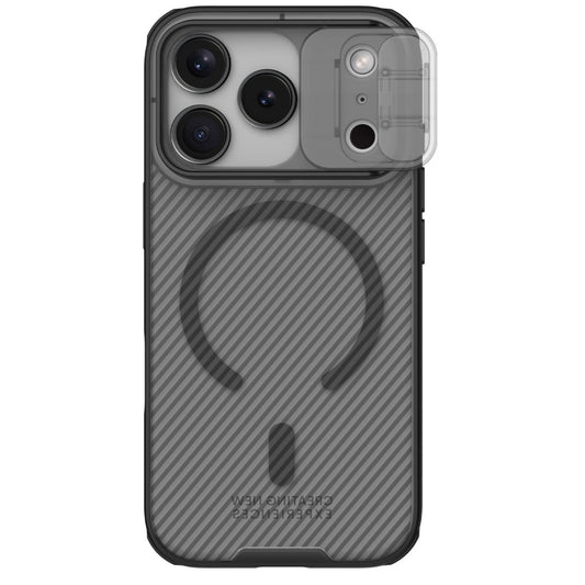 Nillkin CamShield Pro Magnetic Apple iPhone 17 Pro Max mágneses műanyag hátlap tok, átlátszó-fekete -  iPhone 17 Pro Max tok a Domshop kínálatából