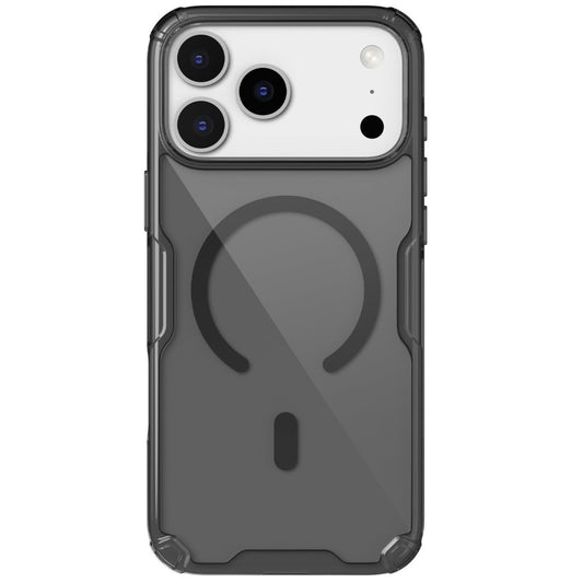 Nillkin Nature Pro Apple iPhone 17 Pro Max mágneses hátlap tok, átlátszó-fekete -  iPhone 17 Pro Max tok a Domshop kínálatából