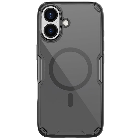 Nillkin Nature Pro Apple iPhone 17 mágneses hátlap tok, átlátszó-fekete -  iPhone 17 tok a Domshop kínálatából