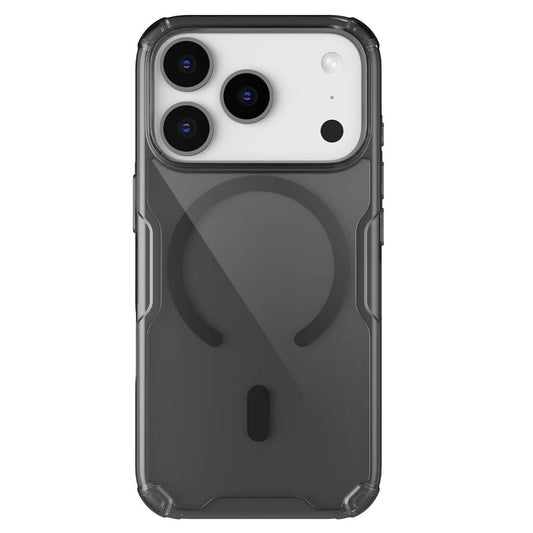 Nillkin Nature TPU PRO Magnetic tok Apple iPhone 17 Pro készülékhez – átlátszó fekete -  iPhone 17 Pro tok a Domshop kínálatából