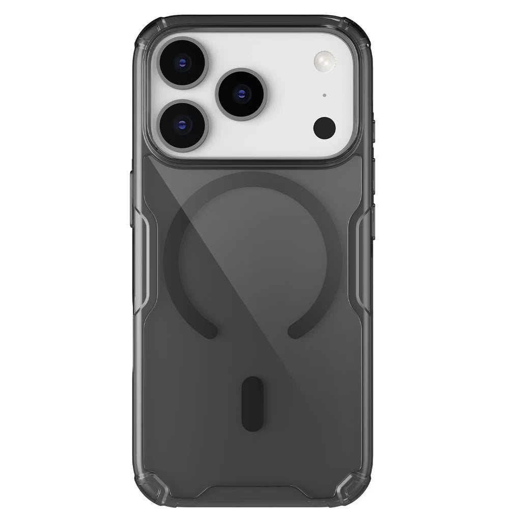 Nillkin Nature TPU PRO Magnetic tok Apple iPhone 17 Pro készülékhez – átlátszó fekete -  iPhone 17 Pro tok a Domshop kínálatából
