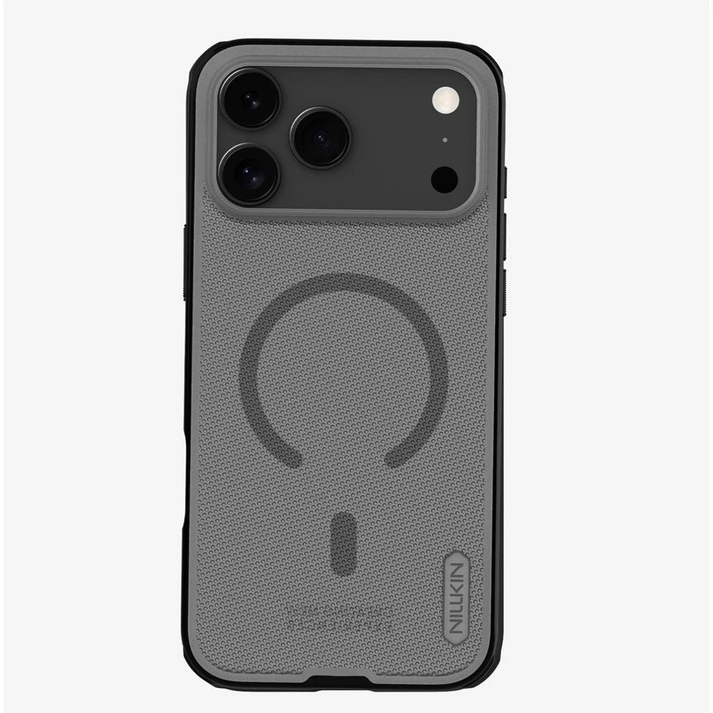 Nillkin Super Frosted PRO Magnetic hátsó tok az Apple iPhone 17 Pro Max készülékhez – átlátszó fekete -  iPhone 17 Pro Max tok a Domshop kínálatából