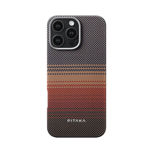 Pitaka Tactile Woven tok SUNSET Apple iPhone 16 Pro Max készülékhez - MagSafe rögzítéssel (KI1601SUM) -  iPhone 16 Pro Max tok a Domshop kínálatából